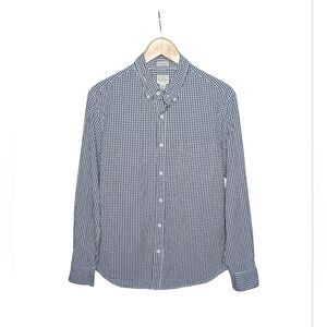 J.Crew Men’s Slim Untucked Gingham Button-Down Shirt Size Large Short